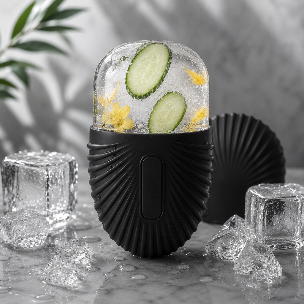 ICE FACE ROLLER™ | Naturalny Wałek Lodowy do Twarzy Czarny